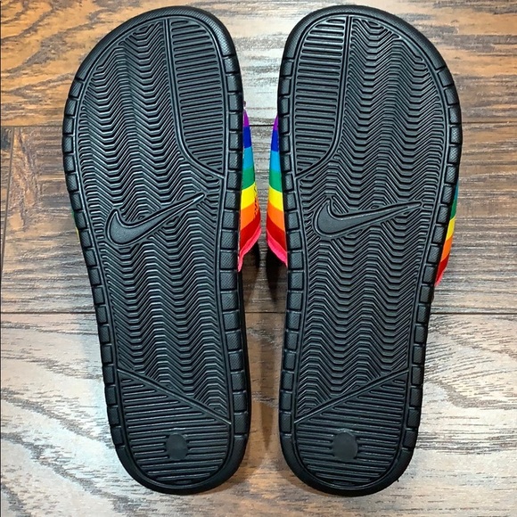 NIKE BENASSI JDI BETRUE Black/Black-Multi-Color - Picture 16 of 16
